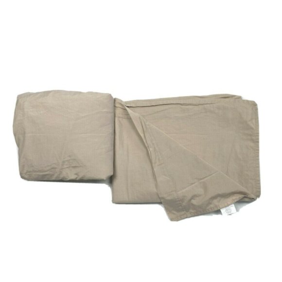 Tan Twin Sized Sheets Set 1 Fitted & 1 Flat Cotton - Picture 3 of 4